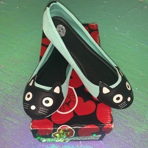 T.U.K. Mint Suede Kitty Flat Shoes US W 6